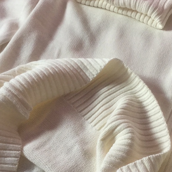 IVORY TURTLENECK SOFT SWEATER DRESS - Picture 7 of 8